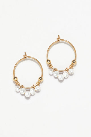 Mini Creolen - Cultured pearls