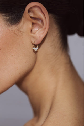Mini Creolen - Cultured pearls